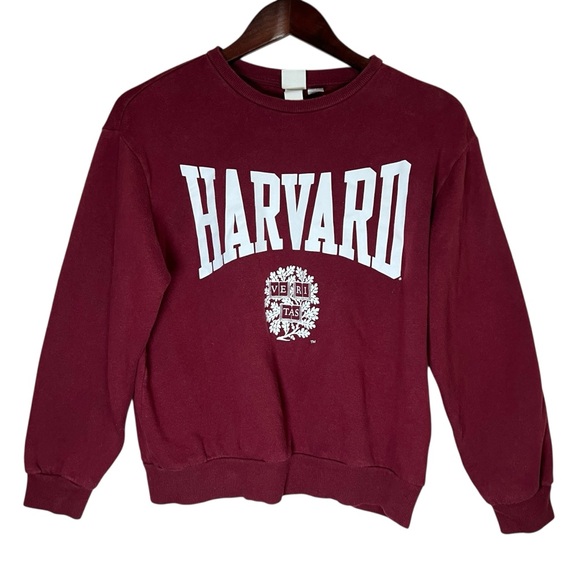 H&M Tops - Harvard H&M Crimson Crewneck Sweatshirt Sz S Varsity Collegiate Logo Pullover